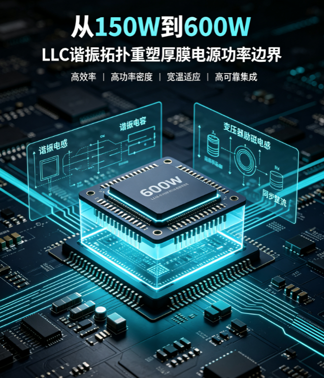 厚膜混合集成LLC谐振DC/DC变换器技术突破 大功率厚膜电源新路径